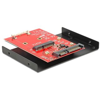 DeLOCK SATA 22-pins > mSATA converter met 3,5'' frame