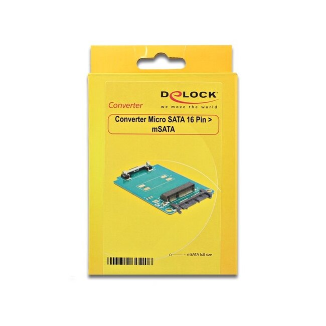 1,8'' Micro SATA 16-pins > mSATA full size converter