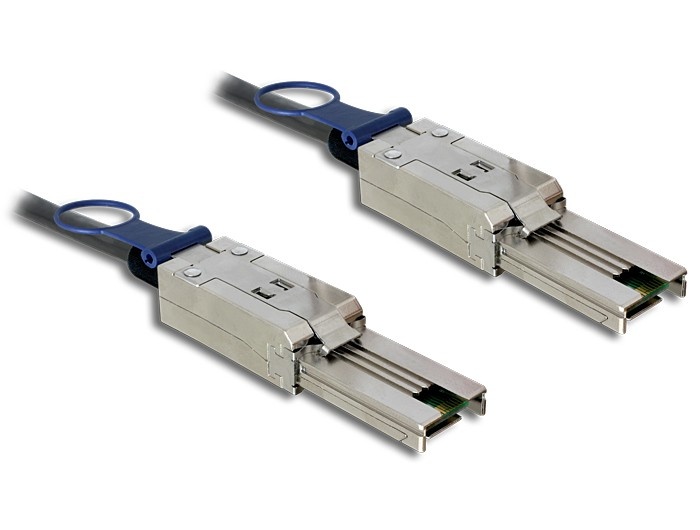 DeLOCK 2m, Mini SAS SFF-8088 - Mini SAS SFF-8088. Snoerlengte: 2 m, Aansluiting 1: Mini SAS SFF-8088, Aansluiting 2: Mini SAS SFF-8088