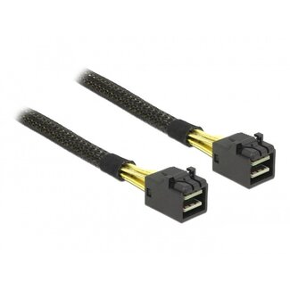 DeLOCK Mini-SAS HD SFF-8643 naar Mini-SAS HD SFF-8643 data kabel / zwart - 0,50 meter