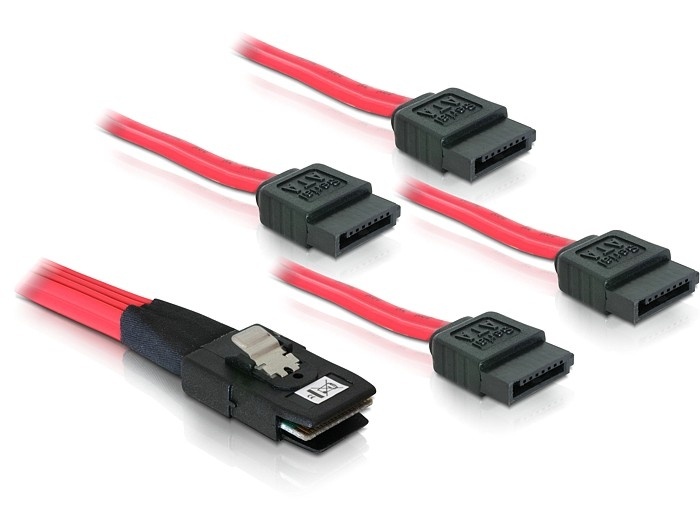 DeLOCK mini SAS 36 Pin zu 4x SATA (SFF 8087 > 4x SATA) adapter 50 cm