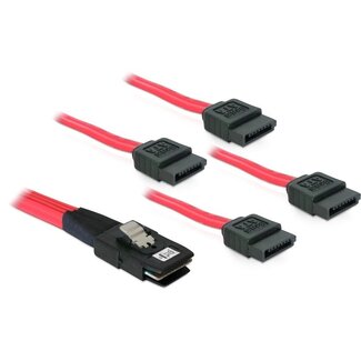 DeLOCK Mini-SAS SFF-8087 > 4x SATA - 1 meter