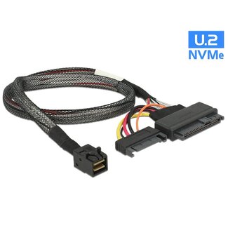 DeLOCK Mini-SAS HD SFF-8643 > U.2 SFF-8639 + SATA-power - 0,50 meter