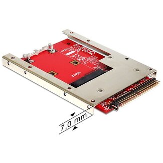 DeLOCK IDE 44-pins > mSATA converter met 2,5'' frame (7 mm)