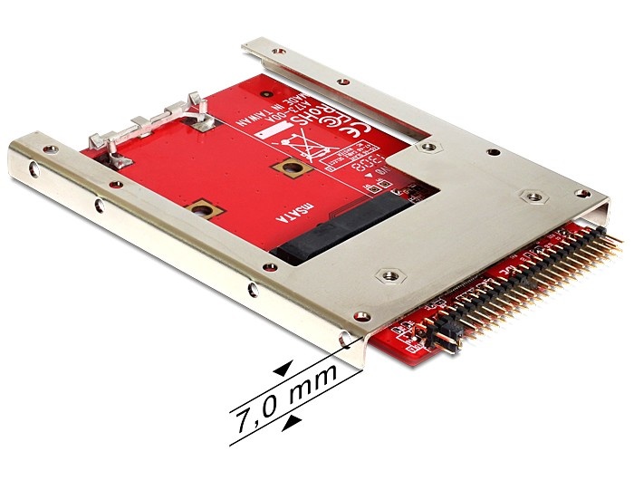 DeLOCK IDE 44-pins > mSATA converter met 2,5'' frame (7 mm)