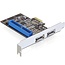 DeLOCK SATA 600 - 6Gb/s PCI-Express kaart 2x eSATA / 1x 40-pin IDE met Low Profile bracket