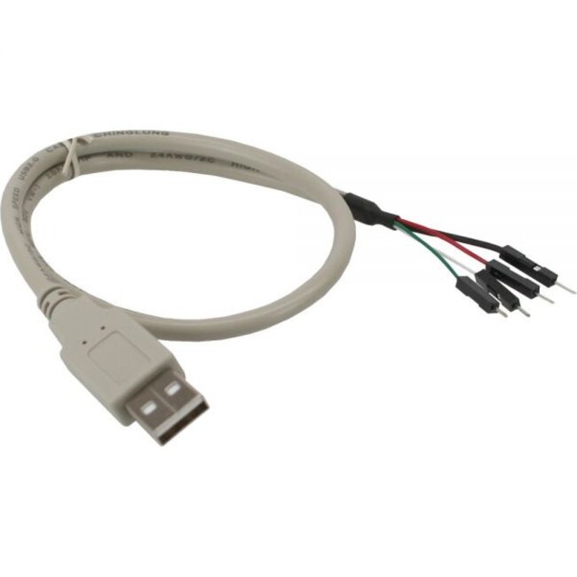 Pin Header USB2.0 - USB-A adapter - 0,40 meter