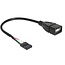 Pin Header adapter USB2.0 (v) - USB-A (v) - 0,20 meter