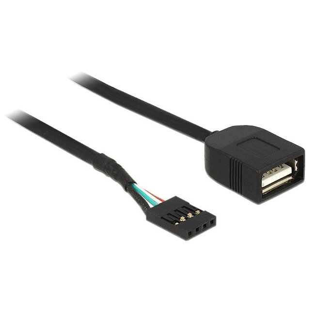 Pin Header adapter USB2.0 (v) - USB-A (v) - 0,40 meter