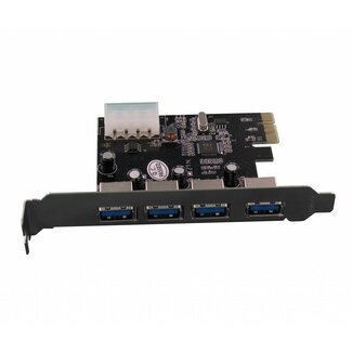 Dolphix USB PCIe kaart - 4x USB-A / USB3.0