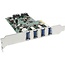 InLine PCIe kaart - 4x USB3.0 + 2x SATA600