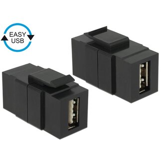 DeLOCK Keystone USB2.0 - Easy-USB-A module zwart