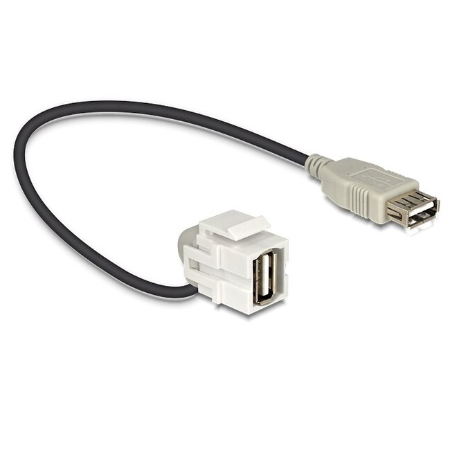 Keystone USB2.0 module -  USB-A haaks naar beneden - 0,20 meter