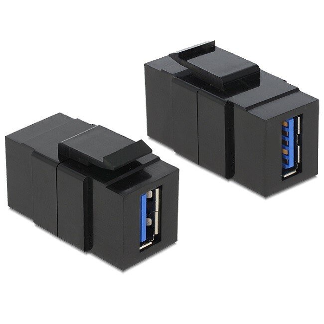 Keystone USB3.0 - USB-A USB-A module zwart