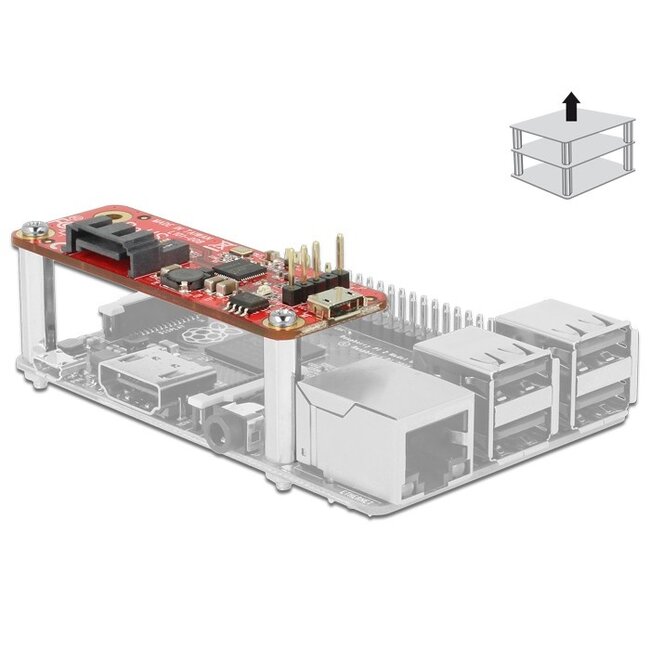 Delock - USB > SATA module voor Raspberry Pi