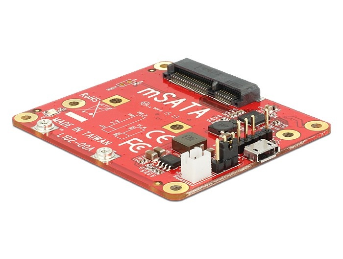 DeLOCK Converter USB Micro-B + 5Pin USB > mSATA moederbord