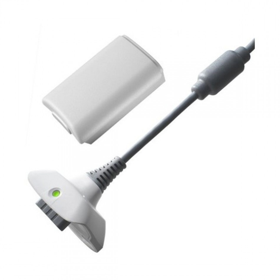 XBOX 360 controller accu met oplaadkabel - grijs | Dolphix