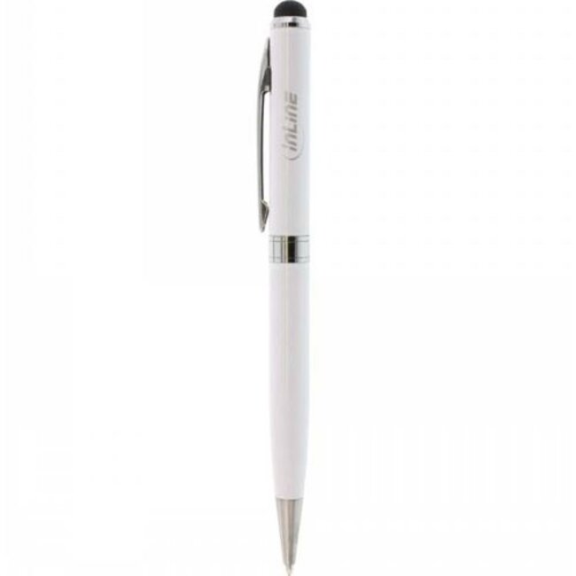 InLine stylus met balpen - metaal / wit