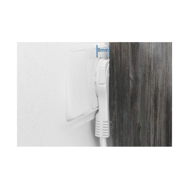 MaxTrack stekkerdoos met 5 contacten en 2x USB / wit - 1,5 meter