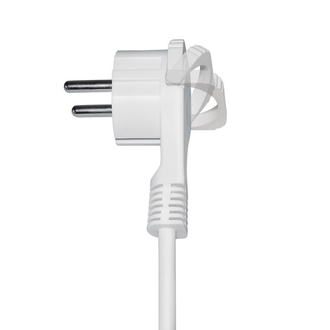 MaxTrack stekkerdoos met 5 contacten en 2x USB / wit - 5 meter