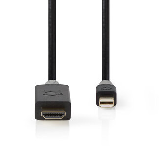 Nedis Nedis Mini DisplayPort 1.4 naar HDMI 2.0 kabel (4K 60 Hz + HDR) / zwart - 2 meter