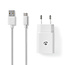 Nedis USB-A thuislader met 1 poort en losse USB-C kabel - 2,4A / wit - 1 meter