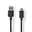 Nedis USB-C naar USB-A kabel - USB3.1 Gen 2 - tot 3A / zwart - 1 meter