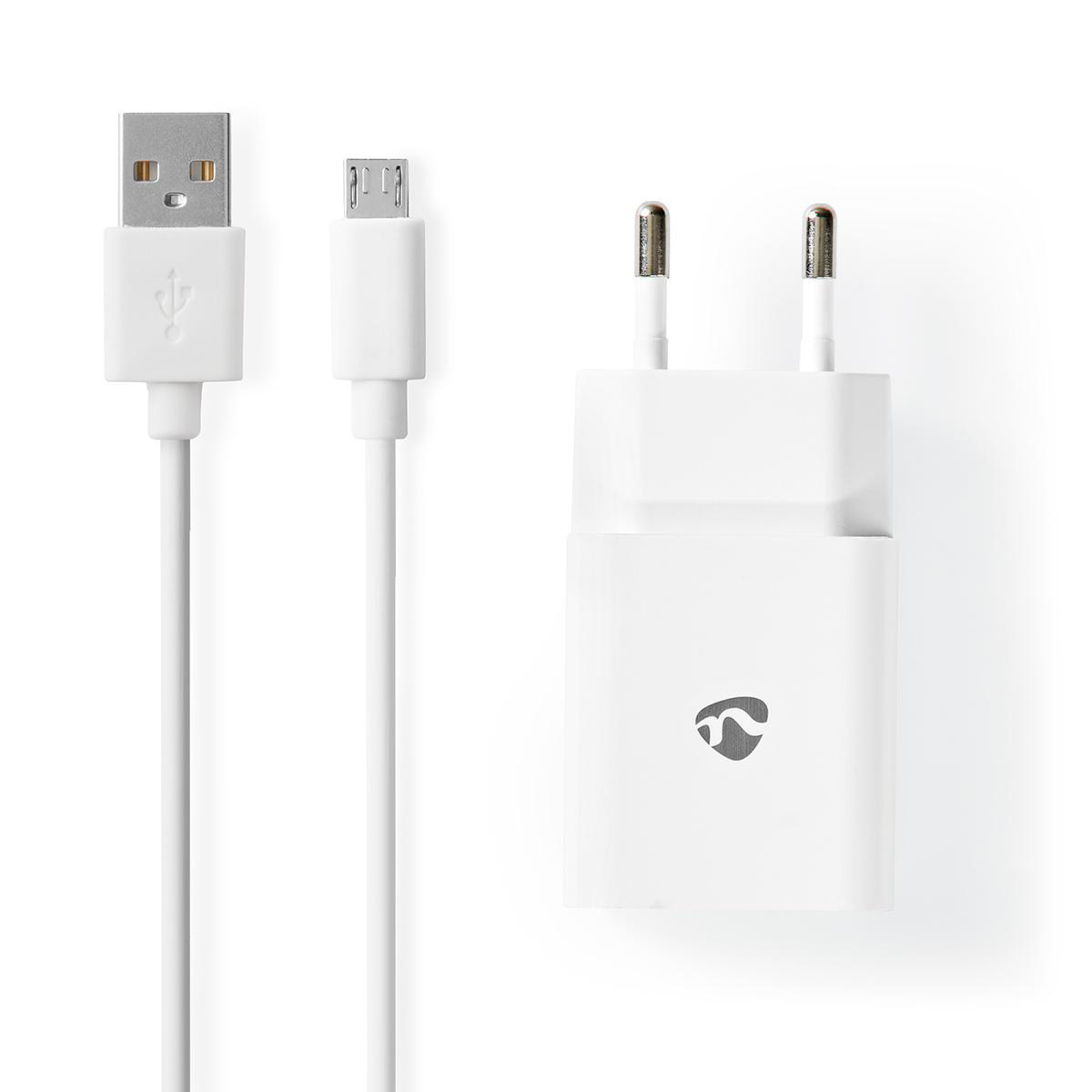 Nedis Oplader | 1x 2,1 A A | Outputs: 1 | USB-A | Micro-USB | 1.00 m | 10.50 W | Enkele voltage selectie