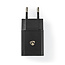 Nedis USB-A thuislader met 1 poort en losse USB Micro B kabel - 2,1A / zwart - 1 meter
