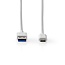 Nedis USB-C naar USB-A kabel - USB3.0 - tot 20V/3A / wit - 2 meter