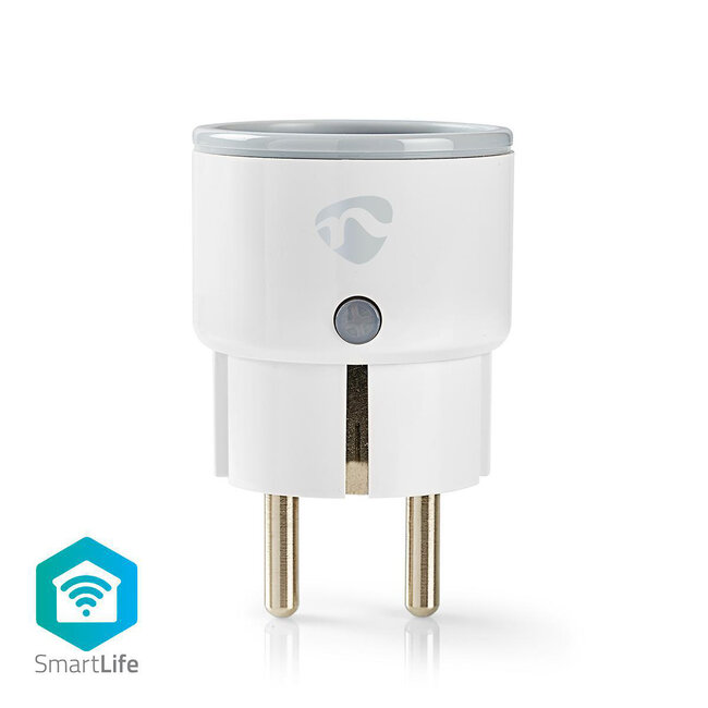 Nedis SmartLife Wi-Fi smart plug met stroommeter en schakelaar - 1 contact - max. 10A / wit