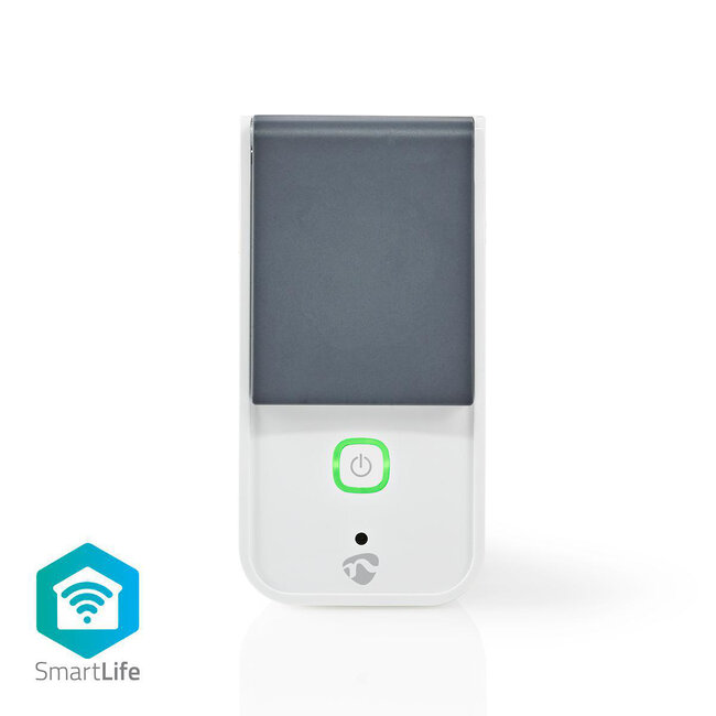 Nedis SmartLife Wi-Fi smart plug voor buiten (IP44) met stroommeter en schakelaar - 1 contact - max. 16A / wit