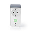 Nedis SmartLife Wi-Fi smart plug voor buiten (IP44) met stroommeter en schakelaar - 1 contact - max. 16A / wit