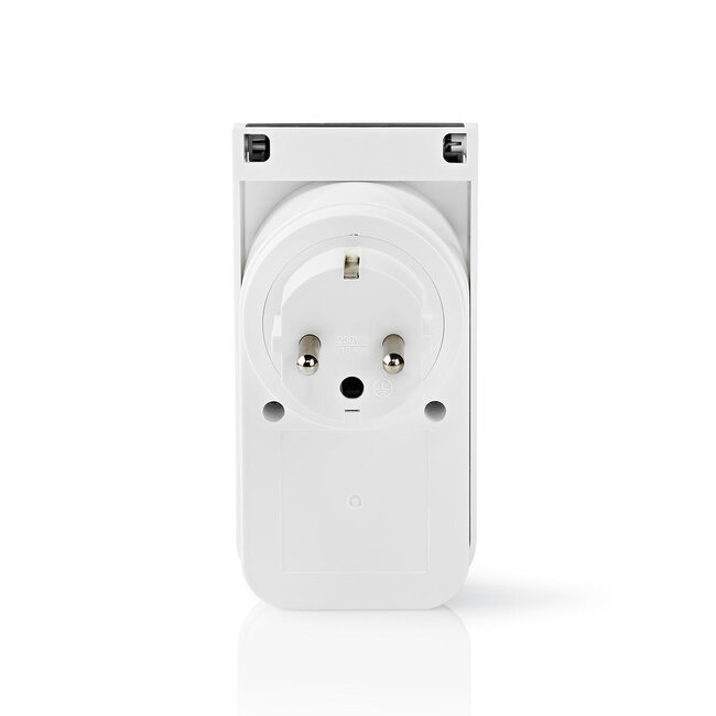 Nedis SmartLife Wi-Fi smart plug voor buiten (IP44) met stroommeter en schakelaar - 1 contact - max. 16A / wit