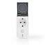 Nedis SmartLife Wi-Fi smart plug voor buiten (IP44) met stroommeter en schakelaar - 1 contact - max. 16A / wit