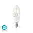 Nedis SmartLife Wi-Fi LED-lamp - E14 fitting - C37 vorm / warm-wit (helder / glas)