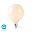 Nedis SmartLife Wi-Fi LED-lamp - E27 fitting - G125 vorm / warm-wit (wit / glas)