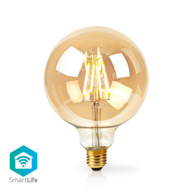 Nedis SmartLife Wi-Fi filament LED-lamp - E27 fitting - G125 vorm / warm-wit (goud / glas)