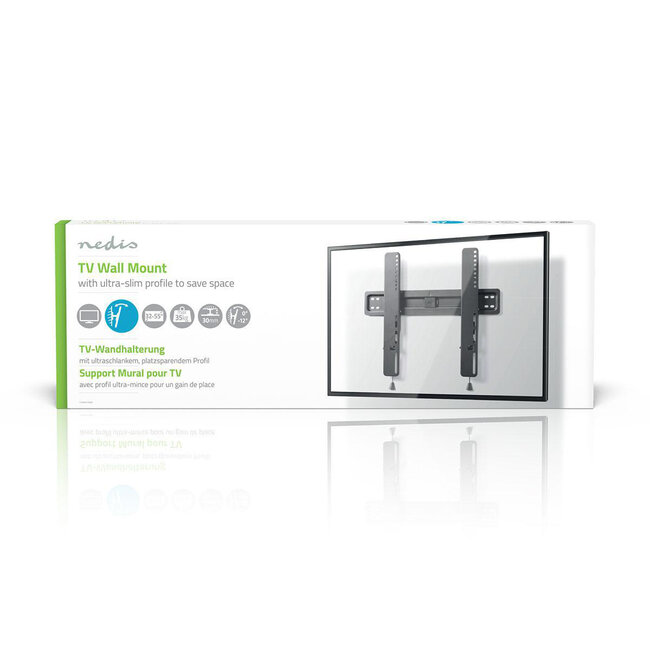 Nedis ultra-slim premium muurbeugel voor schermen tot 55 inch / vast