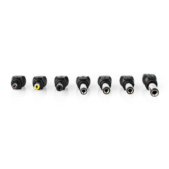 Universele voedingsadapter 5-24V / 1,5-3A / 36W met 7 verwisselbare pluggen / zwart - 1,8 meter