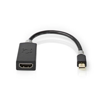 Nedis Nedis Mini DisplayPort 1.4 naar HDMI 2.0 adapter (4K 60 Hz + HDR) / zwart - 0,20 meter