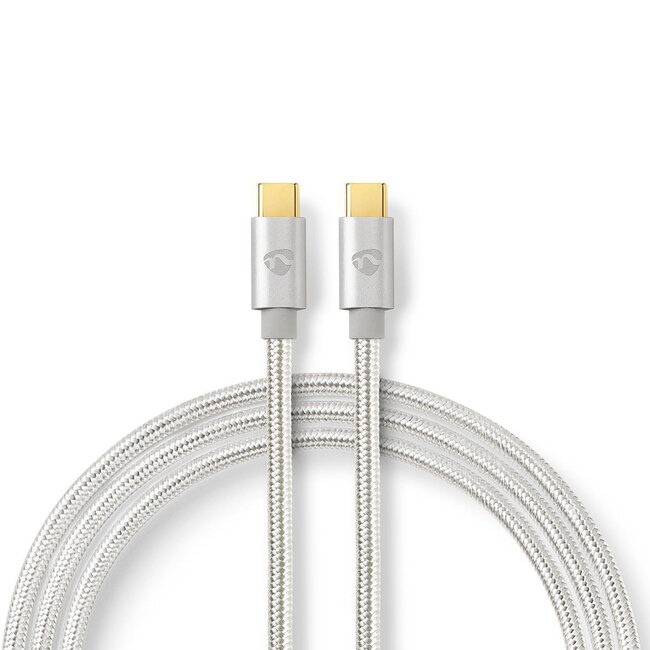 Nedis Premium USB-C naar USB-C kabel met E-Marker chip - USB2.0 - tot 20V/5A / aluminium - 2 meter