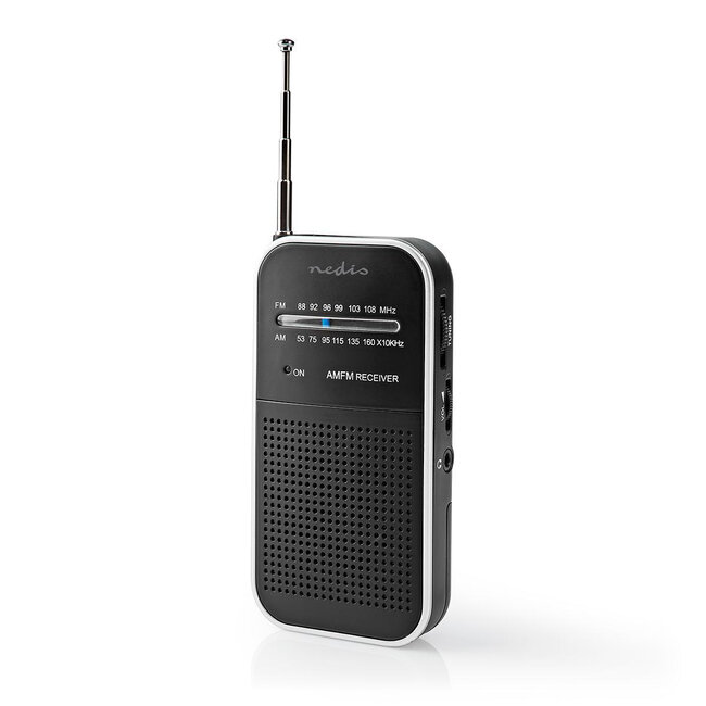 Nedis portable AM/FM-radio 1,5W / zwart