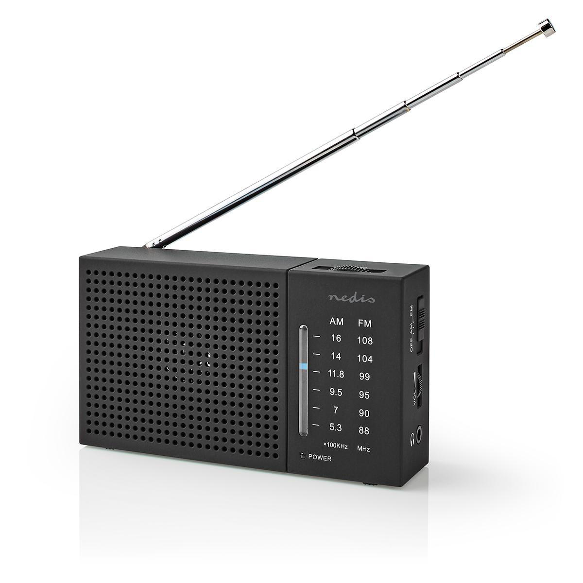 FM-Radio | Draagbaar Model | AM / FM | Analoog | 1.5 W | 1 stuks - RDFM1200BK