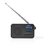 Nedis portable DAB+ radio met klok en wekker 3,6W / zwart
