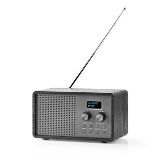 Nedis Nedis portable DAB+ tafelradio met klok en wekker 4,5W / zwart