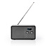 Nedis portable DAB+ tafelradio met klok en wekker 4,5W / zwart