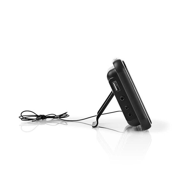 Nedis digitale wekkerradio met AM/FM-radio, AUX-ingang en USB lader / zwart