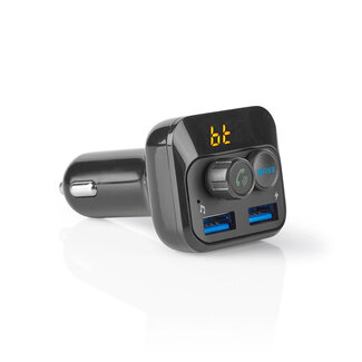 Nedis Nedis Bluetooth FM Transmitter met carkit, Micro SD, USB (audio) en USB lader / zwart