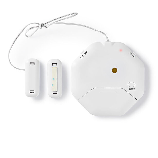 Nedis glasbreukmelder met deur-/raamalarm / wit